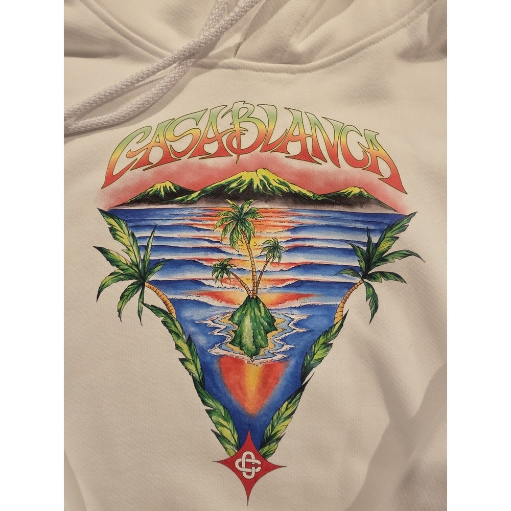 CASABLANCA White Innocence Triangle Hoodie New & Authentic - Picture 2 of 9